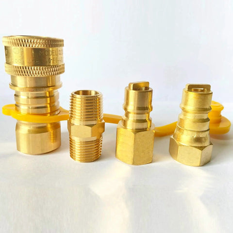 Three Eighths Inch Natural Gas Quick Connect Fittings Kit For Grills Patio Heaters Pizza Ovens Fire Pits And Generators