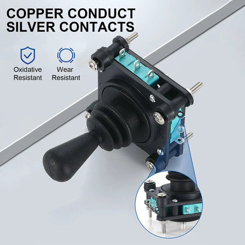 4 Position Joystick Switch Controller With 4NO Momentary Contacts, 600V Panel Mount CV4-YQ-04R2G, metal plastic housing