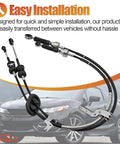 Honda Civic Si 2 4 L Shifter Cables Replacement For 2012 2013 2014 2015 Manual Transmission Gear Shift Cable For Coupe And Sedan Durable Alloy Build Fits 2 4 L 4 Cylinder Models With OE 54310TR4A02 shown with cables in focus over sedan background