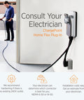 Person using Level 2 EV Charger For Home J1772 Ready Fast Smart Charging At Home 240 Volt With NEMA 14 50 Outlet Plug
