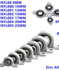 Top Tier Zinc Alloy Pillow Block Bearings 4 Pack Self Aligning Flange Mount Bearing Steel Insert Heavy Duty Wear Resistant Component for Industrial Machinery Load Support Upgrades Kick Butt on Hard Jobs. 20mm zinc alloy self-aligning flange bearing set