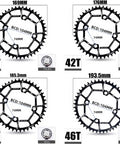 Pro-Grade 104BCD Oval Chainring 30T-52T CNC Machined 7075-T6 Aluminum Narrow-Wide MTB Road Bike Chainwheel sizes 40T to 46T