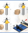 Rail Coping Sled For Router Table With R1/8 Inch R3/16 Inch R5/16 Inch Roundover Bits, Adjustable Woodworking Sled shown with jig setup