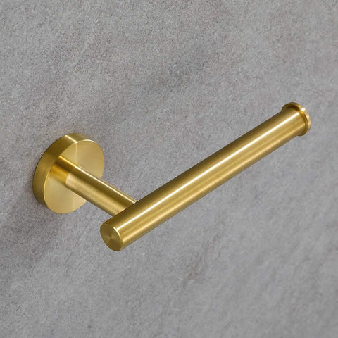 Brushed Gold 5 Piece Bathroom Hardware Set Wall Mounted With 18 Inch Towel Bar Toilet Paper Holder SUS304 Stainless Steel