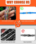 Comparison of good sealed performance connectors vs. traditional ones for Heat Shrink Solder Seal Wire Connector Kit Waterproof Insulated Solderless Wiring Splice Connectors For Marine Automotive Boat Truck Repair 120 Pieces Tough As Nails Durable Easy Install And Long Lasting Performance.