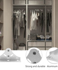 Heavy Duty Aluminum Alloy Shelf Brackets With Adjustable Mounting Clips For Floating Shelves In Silver Built To Last And Easy To Install