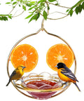 Outdoor Oriole Feeders With Fruit Holder No Fuss To Disassemble And Wash Sturdy Metal Frame Bird Feeders For Courtyard Or Garden