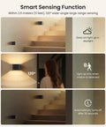 Image showing 4 Pack Motion Sensor Wall Lamps With Remote, Three Color Modes, motion detection, auto off on stairs