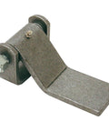 Long Leaf Formed Steel Hinge Strap With Grease Fittings 0.31 Inch Thick for Heavy Trailer Doors and Gates, durable silver finish