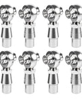 Beefed Up 3/4 Inch Chromoly Heim Joint Rod End Kit With Rh And Lh Threads For Panhard Bars and Steering Suspensions showing eight chrome plated rod ends.