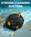 Cordless Robotic Pool Cleaner With Dual Motors For Above Ground And Inground Flat Bottom Pools, 120 Minute Run Time, Auto Parking