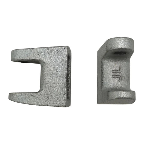 Close-up of Three Eighths Inch Metal Beam C Clamp For Wall Ceiling Flange Mounts Galvanized 24 Pack Fits UNC Threaded Rod No Drilling Required