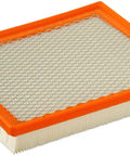 Engine Air Filter Replacement For Select Lexus And Toyota Models Including Prius V, Prius, RAV4, NX300h And CT200h With Up To 12 Months Or 12,000 Miles Of Protection Keeps Your Ride Running Clean And Smooth, rectangular air filter with orange trim