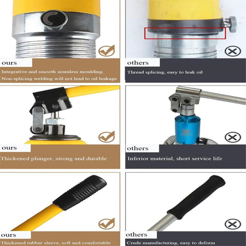Gutsy Hydraulic Bearing Puller And Gear Separator With Three Leg Adjustable Claw Setup Integrated High Pressure Pump For Tight Fits Pulls Without Breaking A Sweat Garage Staple showing high-quality components comparison.