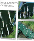 40 Pcs Metal Aerator Shoes Spikes For Lawn And Grass Heavy Duty Turf Aerator Stakes shown in use on grassy surface