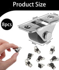 Eight Pcs Half Inch Mini Caster Wheels Low Profile Single Direction Rubber Rolling Wheels With Steel Top Plate shown in hand