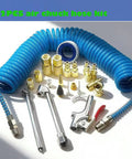 Ultimate 22-Piece All-In-One Pro-Grade Air Compressor Accessories Kit With 25-Foot Hose and nozzles displayed on a surface