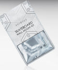 Dope Clear Acrylic Skateboard Wall Mount Hanger for display and storage of decks and longboards, packaging with hardware kit.