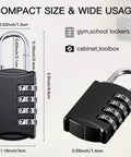 10 Pack 4 Digit Combination Locks For Luggage Travel Gym Toolbox Locker And Suitcases Waterproof Padlocks With 10,000 Codes