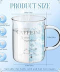Lab Week Chemistry Gift Set Caffeine Beaker Coffee Mug With Metal Spoon Keychain Greeting Card And Gift Box, glass mug with caffeine formula.