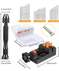 Pin Vise Hand Drill Set with Mini Bench Vise and 60 Drill Bits for Resin Wood Jewelry Making DIY Projects and Model Builds