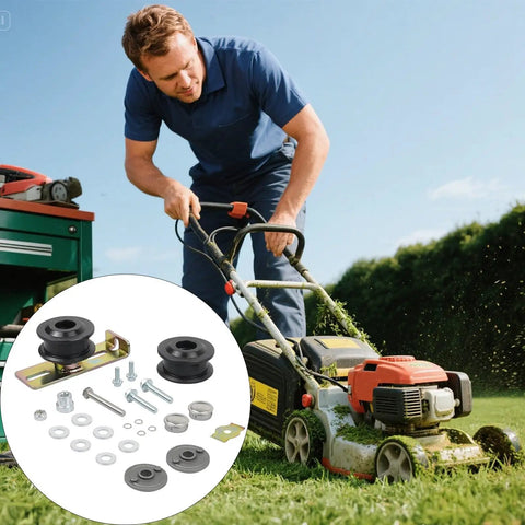 Lawnmower Pulley And Idler Belt Upgrade Kit Delivers A 30 Percent Power Boost For Smoother Cuts with polyurethane components shown