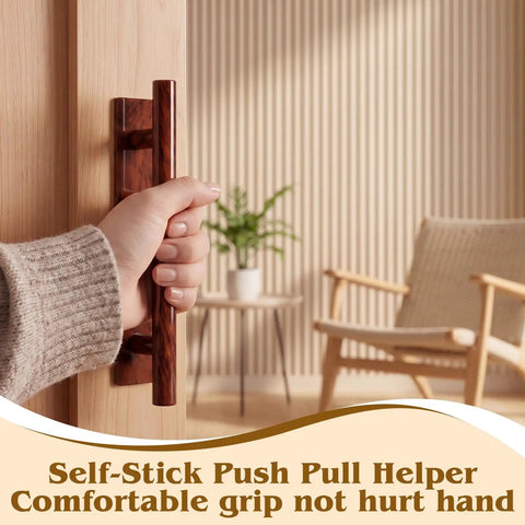 Hand gripping 50 Pack Self Stick Drawer Pulls Stick On ABS Plastic Adhesive Cabinet Handles For Kitchen Doors And Furniture Reddish Brown Finish