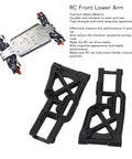Nylon Front Lower Suspension Arms For 1 By 8 RC Cars, lightweight and sturdy nylon, compatible with ZD Racing models, black
