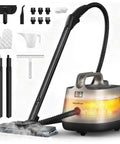Turquoise Heavy Duty Handheld Steam Cleaner Mop 293 Degree Heat, 58 PSI Powerful Steamer with attachments and tank.