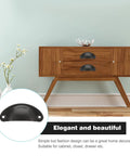 Vintage Iron Drawer Pull Handles Set 12 Pieces Retro Cabinet Knobs Black Painted Shell Shape For Dresser
