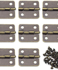 Mini Retro Metal Hinges Set 30 Pcs Bronze Antique Finish With Mounting Screws For Jewelry Boxes Gift Boxes Dollhouses Cabinets And Do It Yourself Projects 13 X 12 Mm 4 Holes