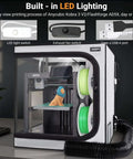 Durable 3D Printer Enclosure With Integrated Ventilation Kit featuring LED lighting and fireproof cover for dust and noise control
