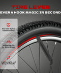 Tire lever demonstrating durable nylon construction and universal fit for Two Pack Heavy Duty 26 Inch Inner Tubes With 32mm Schrader Valve