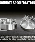 Dimensions of the Fuel Filter Housing Cover Cap Replacement For Ram 6 7L Diesel 2011 To 2024 shown with measurements.
