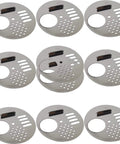 Stainless Steel Beehive Entrance Disk 2.67 Inch Round Rotatable Bee Gate 10 Pack shown in a grid layout