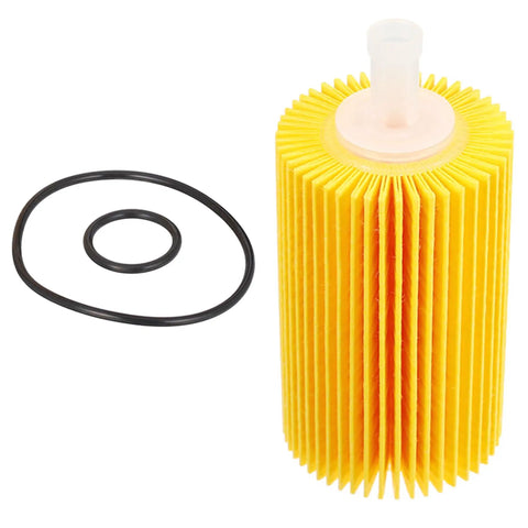 20 Pack Engine Oil Filter 04152-YZZA4 Replacement Aftermarket Filter Kit Compatible With Toyota Land Cruiser 2008 To 2021 Sequoia 2008 To 2022 Tundra 2007 To 2020, yellow filter with rubber O-rings