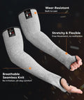 Cut Resistant Arm Sleeves For Work And Gardening, Protective Arm Protectors For Men With Thumb Hole, Extra Large, Durable HPPE And Glass Fiber