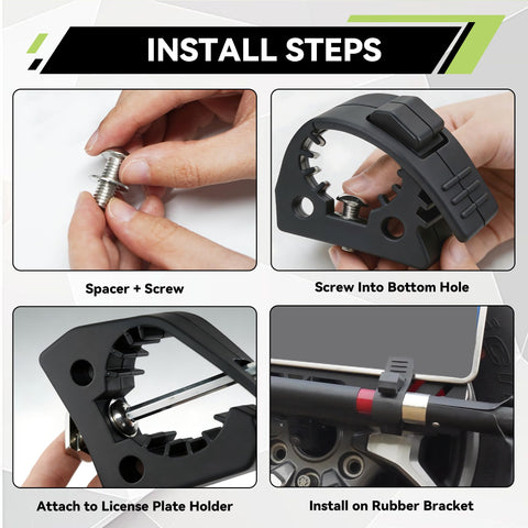 Install steps for Rugged Truck Shovel Holder With Quick Release Rubber Clamp Mount Kit Fits 1 To 1.5 Inch Diameter Roof Rack Universal.