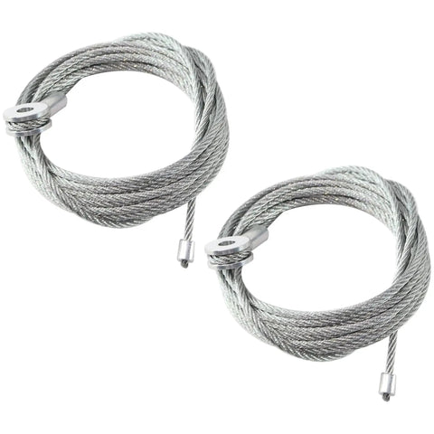Two Pack 150 Inch Heavy Duty Galvanized Steel Ramp Door Cable Kit For Enclosed Cargo Trailers, Fits 12.5 Foot Doors