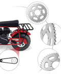 40T Rear Sprocket For 35 Chain Go Kart Quad Mini Bike Dirt Bikes Replacement Part with burn marked surface, close-up view