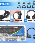 Heavy Duty Nylon Hose Clamp Set With Double Gripping Design 48Pcs Eight Size Plastic Snap Ratcheting Clamps shown in kit