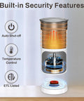 Cutaway view of 4 In 1 Electric Milk Frother And Warmer For Lattes And Cappuccinos, illustrating auto shut-off and temperature control features.
