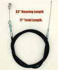 Stainless 71 Inch Throttle Cable For Go Kart Predator 212cc GX160 GX200 196cc 5.5hp 6.5hp visible coiled with end fittings