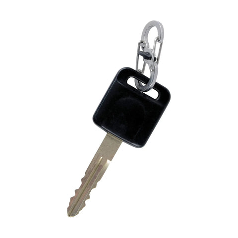 Stainless Steel S Biner MicroLock Locking Key Holder Set Dual Gates For Easy Key Clips On Your Keychain Twist To Lock 2 Pack