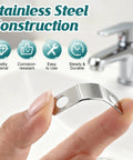 10 Pack Pop Up Clevis Clips For Toilet Tank Repair Durable Replacement Hardware Compatible With 34807 Easy Install DIY Fix It Kit Spare Clips Included For Quick Fixes And Future Needs Budget Friendly For DIYers, stainless steel clip close-up