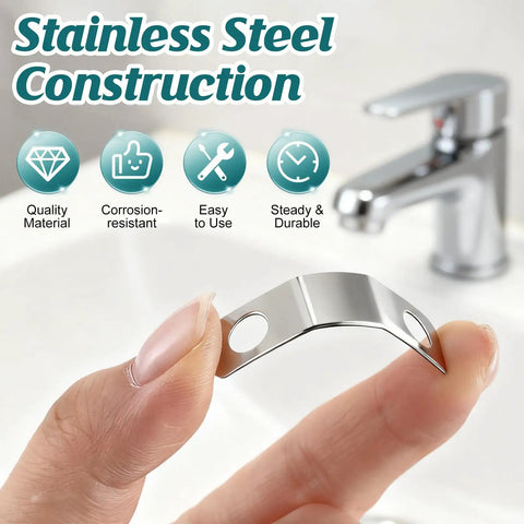 10 Pack Pop Up Clevis Clips For Toilet Tank Repair Durable Replacement Hardware Compatible With 34807 Easy Install DIY Fix It Kit Spare Clips Included For Quick Fixes And Future Needs Budget Friendly For DIYers, stainless steel clip close-up