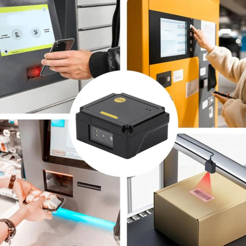 Hands Free Embedded Fixed Mount Barcode Scanner in retail and package scanning environments