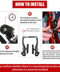 Diagram showing installation of All In One Bike Brake Kit With Front And Rear Calipers Levers Cables Plus Multi Tool And Wrenches Includes Cable Ties And User Friendly Hardware Universal MTB Black For DIY Install.