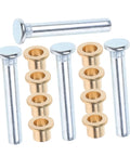 Car Door Hinge Repair Kit With Roller Pins And Bushings For Easy DIY Install Auto Hinge Tool For Quick Repairs Compatible With Most Car Models Fix Squeaky Or Stuck Doors Fast, showing silver pins and gold bushings.