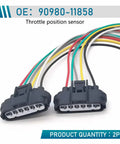 Six Wire TPS Plug Kit With Six Plug Throttle Body Harness Receptacle For Most Cars Black DJ7045A 3.5 21 1J0973724 OEM